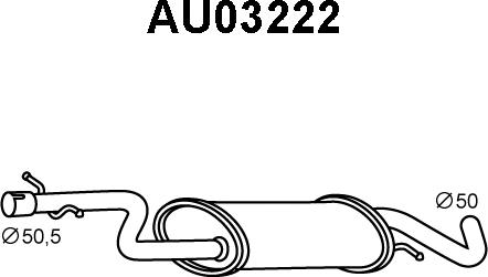 Veneporte AU03222 - Предглушитель выхлопных газов autosila-amz.com
