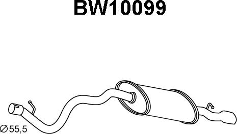 Veneporte BW10099 - Глушитель выхлопных газов, конечный autosila-amz.com