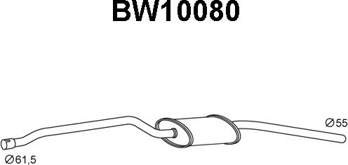 Veneporte BW10080 - Предглушитель выхлопных газов autosila-amz.com