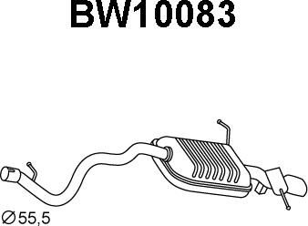Veneporte BW10083 - Глушитель выхлопных газов, конечный autosila-amz.com