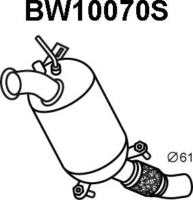 Veneporte BW10070S - Сажевый / частичный фильтр, система выхлопа ОГ autosila-amz.com