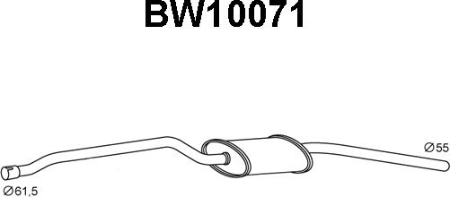 Veneporte BW10071 - Предглушитель выхлопных газов autosila-amz.com