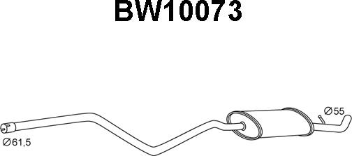 Veneporte BW10073 - Предглушитель выхлопных газов autosila-amz.com