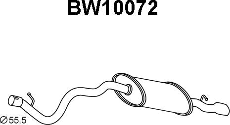 Veneporte BW10072 - Глушитель выхлопных газов, конечный autosila-amz.com