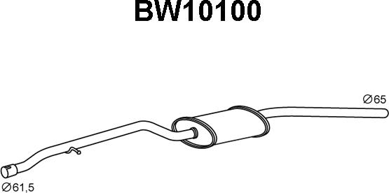 Veneporte BW10100 - Предглушитель выхлопных газов autosila-amz.com