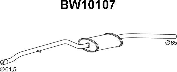 Veneporte BW10107 - Предглушитель выхлопных газов autosila-amz.com