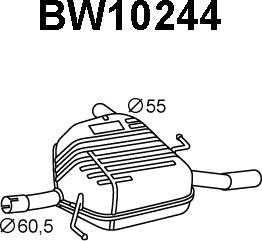 Veneporte BW10244 - Глушитель выхлопных газов, конечный autosila-amz.com