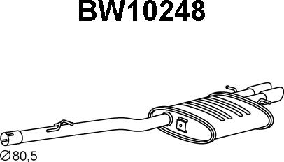 Veneporte BW10248 - Глушитель выхлопных газов, конечный autosila-amz.com