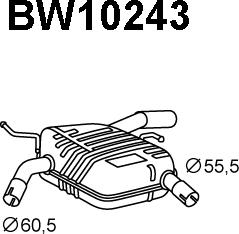 Veneporte BW10243 - Глушитель выхлопных газов, конечный autosila-amz.com