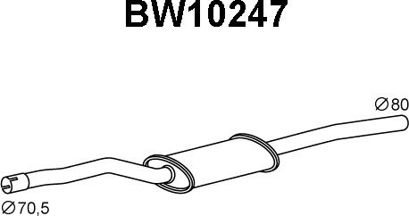 Veneporte BW10247 - Предглушитель выхлопных газов autosila-amz.com