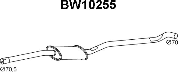 Veneporte BW10255 - Предглушитель выхлопных газов autosila-amz.com