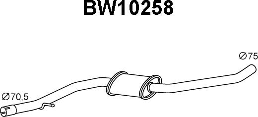 Veneporte BW10258 - Предглушитель выхлопных газов autosila-amz.com