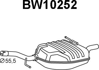 Veneporte BW10252 - Глушитель выхлопных газов, конечный autosila-amz.com