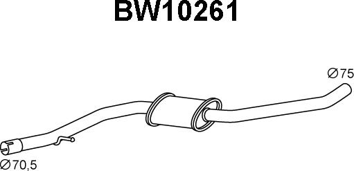 Veneporte BW10261 - Предглушитель выхлопных газов autosila-amz.com