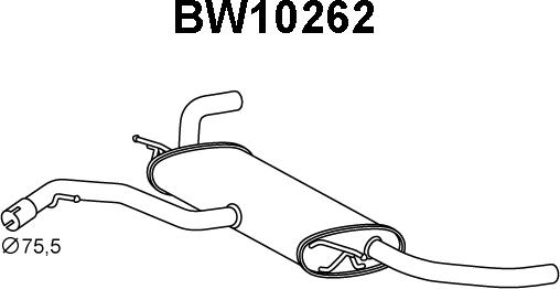 Veneporte BW10262 - Глушитель выхлопных газов, конечный autosila-amz.com