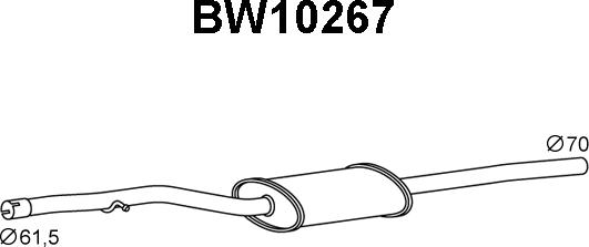 Veneporte BW10267 - Предглушитель выхлопных газов autosila-amz.com