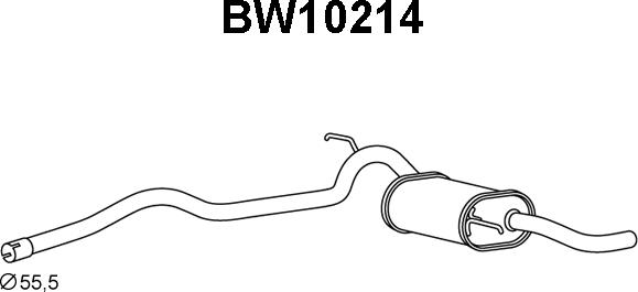 Veneporte BW10214 - Глушитель выхлопных газов, конечный autosila-amz.com