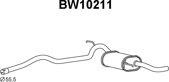 Veneporte BW10211 - Глушитель выхлопных газов, конечный autosila-amz.com