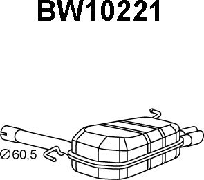 Veneporte BW10221 - Глушитель выхлопных газов, конечный autosila-amz.com