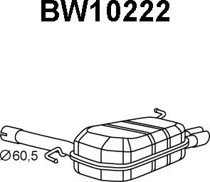 Veneporte BW10222 - Глушитель выхлопных газов, конечный autosila-amz.com