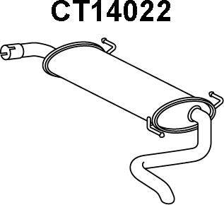 Veneporte CT14022 - Глушитель выхлопных газов, конечный autosila-amz.com