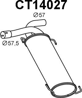 Veneporte CT14027 - Глушитель выхлопных газов, конечный autosila-amz.com