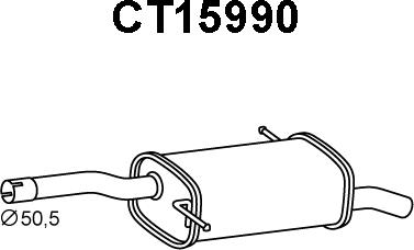 Veneporte CT15990 - Глушитель выхлопных газов, конечный autosila-amz.com