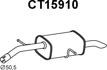 Veneporte CT15910 - Глушитель выхлопных газов, конечный autosila-amz.com