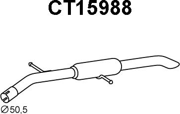 Veneporte CT15988 - Глушитель выхлопных газов, конечный autosila-amz.com