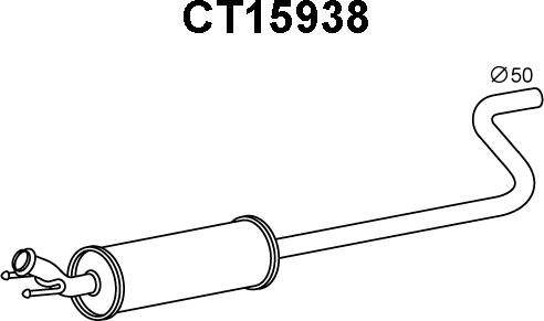 Veneporte CT15938 - Предглушитель выхлопных газов autosila-amz.com