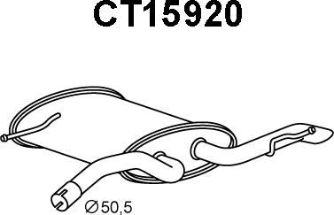 Veneporte CT15920 - Глушитель выхлопных газов, конечный autosila-amz.com