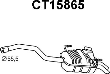 Veneporte CT15865 - Глушитель выхлопных газов, конечный autosila-amz.com