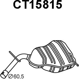 Veneporte CT15815 - Глушитель выхлопных газов, конечный autosila-amz.com
