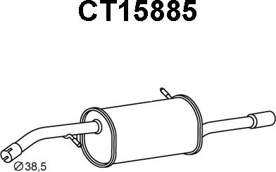 Veneporte CT15885 - Глушитель выхлопных газов, конечный autosila-amz.com