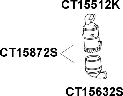 Veneporte CT15872S - Сажевый / частичный фильтр, система выхлопа ОГ autosila-amz.com