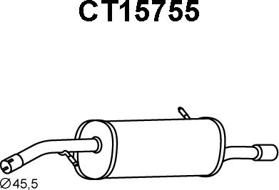 Veneporte CT15755 - Глушитель выхлопных газов, конечный autosila-amz.com