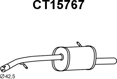 Veneporte CT15767 - Глушитель выхлопных газов, конечный autosila-amz.com