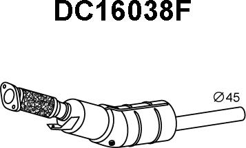 Veneporte DC16038F - Сажевый / частичный фильтр, система выхлопа ОГ autosila-amz.com
