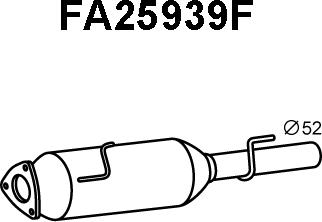 Veneporte FA25939F - Сажевый / частичный фильтр, система выхлопа ОГ autosila-amz.com