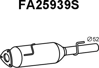 Veneporte FA25939S - Сажевый / частичный фильтр, система выхлопа ОГ autosila-amz.com