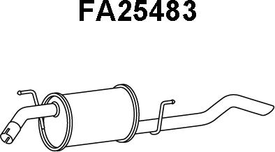 Veneporte FA25483 - Глушитель выхлопных газов, конечный autosila-amz.com