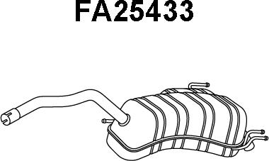 Veneporte FA25433 - Глушитель выхлопных газов, конечный autosila-amz.com
