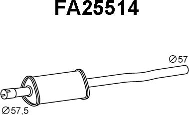 Veneporte FA25514 - Предглушитель выхлопных газов autosila-amz.com