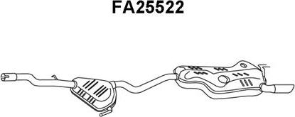 Veneporte FA25522 - Глушитель выхлопных газов, конечный autosila-amz.com