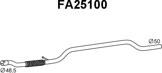 Veneporte FA25100 - Труба выхлопного газа autosila-amz.com