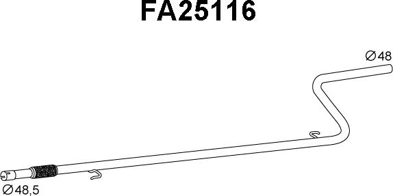 Veneporte FA25116 - Труба выхлопного газа autosila-amz.com