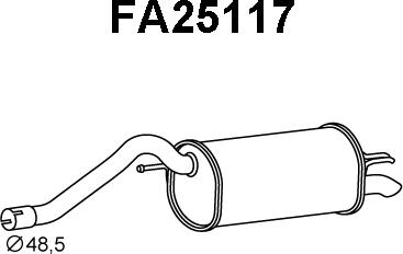 Veneporte FA25117 - Глушитель выхлопных газов, конечный autosila-amz.com