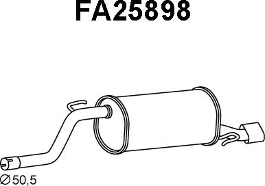 Veneporte FA25898 - Глушитель выхлопных газов, конечный autosila-amz.com