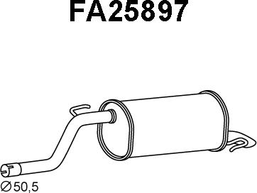 Veneporte FA25897 - Глушитель выхлопных газов, конечный autosila-amz.com