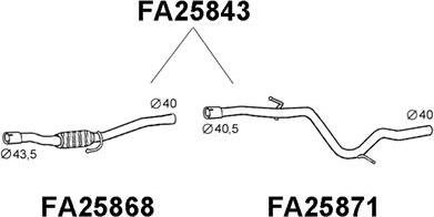 Veneporte FA25871 - Труба выхлопного газа autosila-amz.com